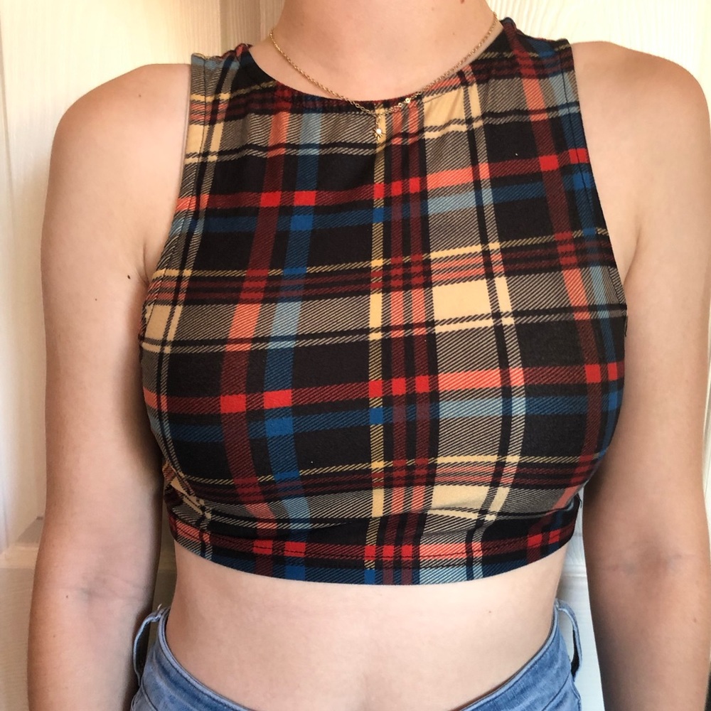 Plaid crop top